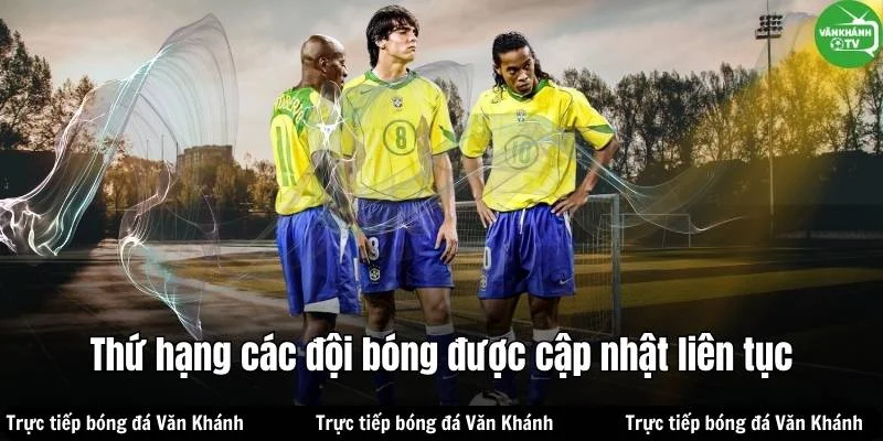 Bảng xếp hạng bóng đá được cập nhật liên tục tại VanKhanh TV