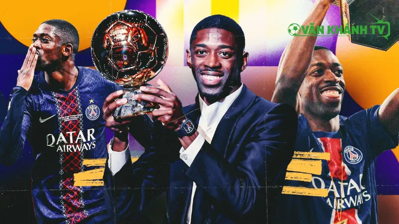 Ousmane Dembele nâng Quả Bóng Vàng 2025, đánh dấu mùa giải thành công rực rỡ cùng PSG.
